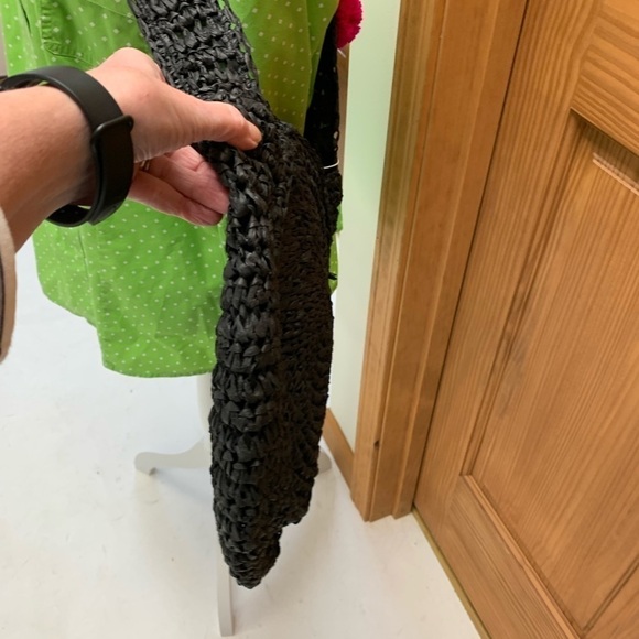 Shiraleah Rio woven straw circular shoulder bag purse snap close 19 in drop NEW - Picture 6 of 8